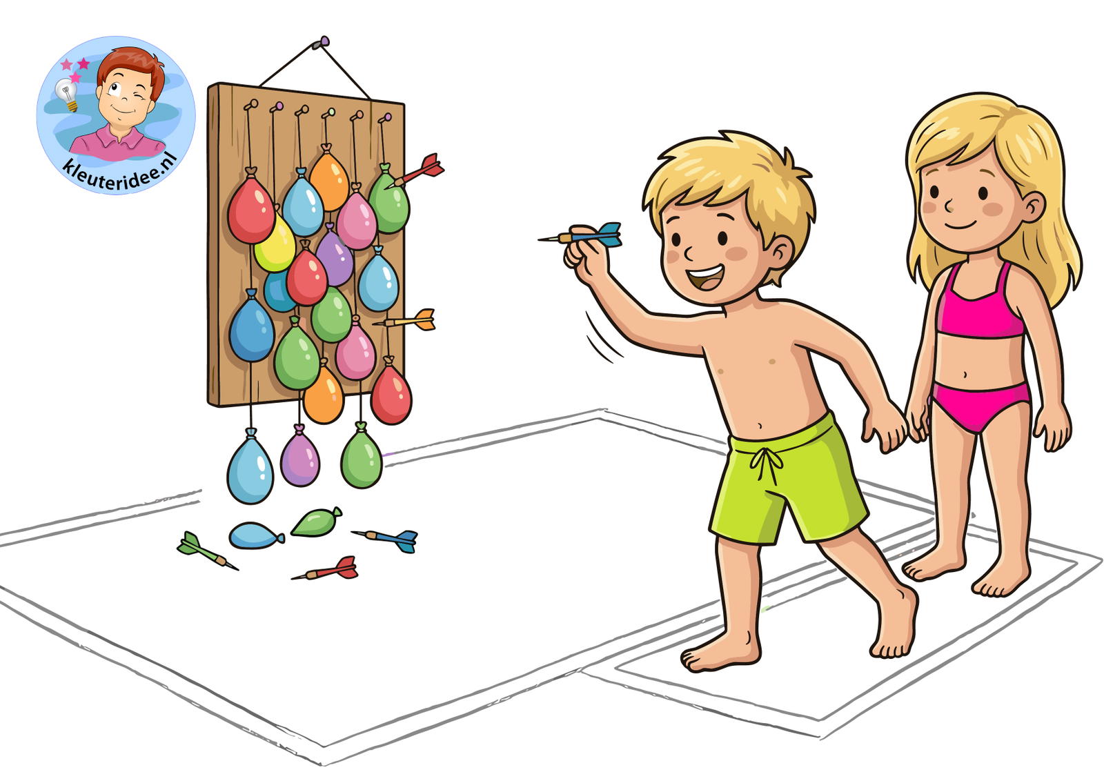 waterspelletjes 23 Ballon dart kleuteridee